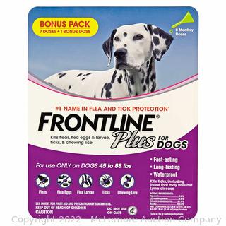 Frontline Plus Flea and Tick Dog Treatment 45-88 lb, 7/8 (Missing 1 Dose) - $85 AT COSTCO!! SEE LINK!! (New - Open Box)