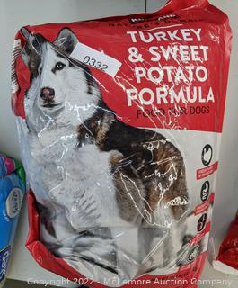 Kirkland Signature Nature's Domain Turkey Meal and Sweet Potato Dog Food 35 lb. - Hole in bag - Taped up (See Description)