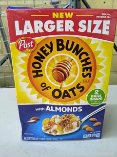 Honey Bunches of Oats with Almonds Cereal, 50 oz (New)