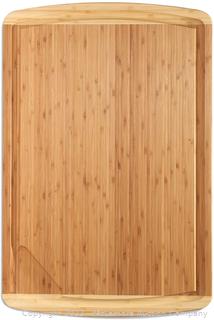 30 x 20 Inch XXXL Extra Large Bamboo Cutting Board - Wooden Stove Top Cover Noodle Board - Wood Carving Board for Turkey and BBQ - Butcher Block Chopping Boards with Handles, Juice Groove Pour Spout