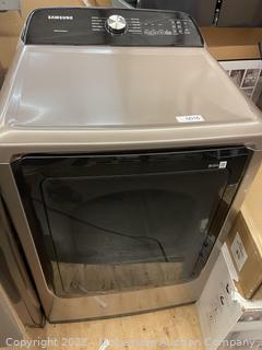 mfg # DVE50T5300C - Samsung - 7.4 Cu. Ft. Electric Dryer with 10 Cycles and Sensor Dry - Champagne - Untested - No Power Cord - Selling As-Is - $999 at Lowes (See Description)