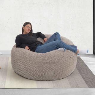 Jumbo Lounger - GRAY with a Zig Zag pattern - Removable and Machine Washable Cover with a Zipper Closure - Filled with High Density Premium Blended Foam - $139 on Costco - See Link! - - NEW -  (New)
