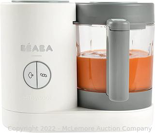 BEABA Babycook Neo, Glass Baby Food Maker, Glass Baby Food Processor, 4 in 1 Baby Food Steamer, Glass Baby Food Blender, Baby Essentials, Make Fresh Healthy Baby Food at Home, 5.5 Cups (Cloud)