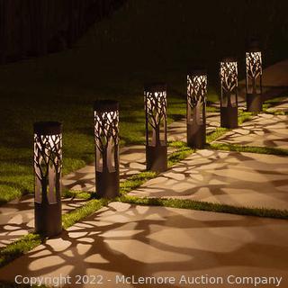 Tommy Bahama Solar LED Pathway Lights, 6 Pack - Crafted in Weatherproof Stainless Steel - Warm White LED Bulb - Oil-Rubbed Bronze Finish - See Link! -  (New)