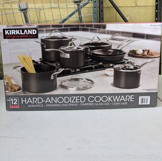 Kirkland Signature 12-piece Hard Anodized Cookware Set - New -$149 - SEE LINK (New - Open Box)