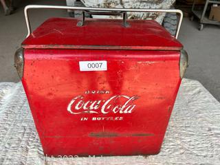 Antique Coca Cola Metal Cooler
