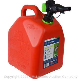 Scepter SmartControl Gas Can, 5 gallons - Smart fill fuel system - 5 Gallon - RED - Flame mitigation device - Controllable Flow - Excellent condition - Shows slight signs of use -  See Link! -  (New)