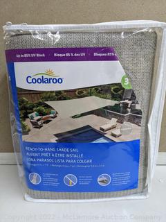 Coolaroo 13' x 7' Rectangle Shade Sail - Create Shade Anywhere - Blocks 90% of UV Rays - Durable Fabric - $37 on Costco - See Link! - Riverstone (New)