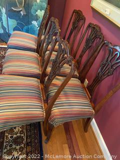 Set of 8 Upholstered Chairs, 2 are Arm Chairs