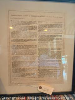 Picture Frame of the Inaugural Address of J.F.K. 35th President of the USA