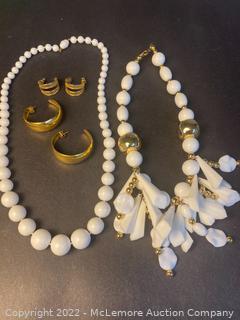 2 Fashion Jewelry Necklaces with 2 Pair of Earrings.