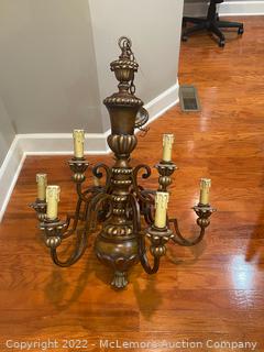 Large Heavy Chandelier w/shades