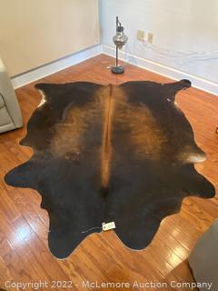 Animal Hide Rug, approximately 69" wide by 80" long