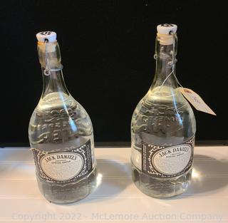 2 Bottles of Jack Daniels Limestone Spring Water in Collectible JD Bottles