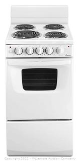 Amana AEP222VAW 20-INCH ELECTRIC RANGE OVEN WITH VERSATILE COOKTOP MSRP $737  APPEARS NEW IN BOX