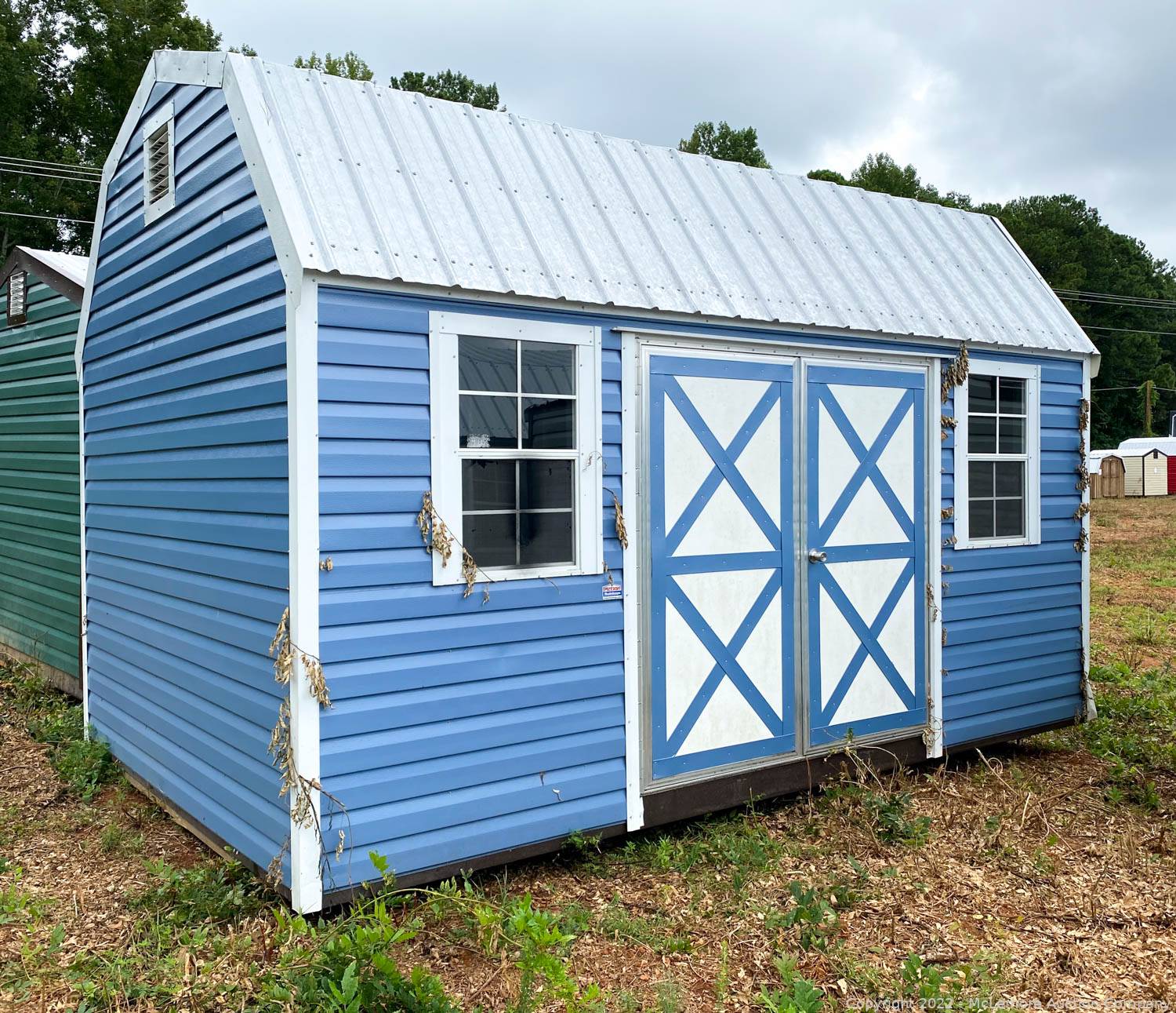 McLemore Auction Company Auction 55 Portable Storage Sheds Near