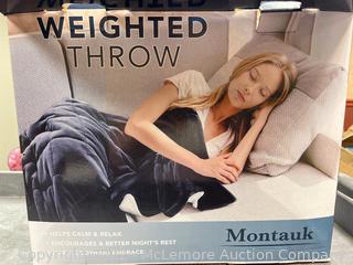 Montauk Weighted Throw Blanket Brand new.  Msrp 79.99.  Black and white