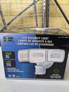  Home Zone Motion Activated Security Light - LED Light - 3000 Lumens - 240 degree detection - Easy Install - Sturdy aluminum construction resists weather/wear -  (New - Open Box)