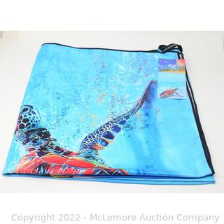 NEW - Whitley Willows Microfiber Beach Towel 35" x 70" Turtle Beach Ocean (New)