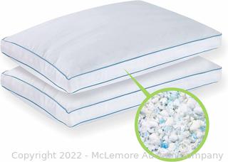 NEW - Purelux Gel Memory Foam Cluster Pillow 2PK (New)