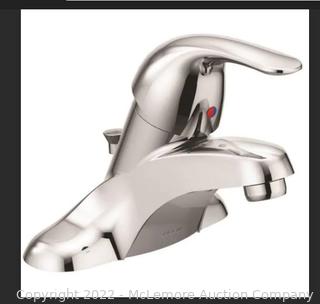  MOEN Adler 4 in. Centerset Single-Handle Low-Arc Bathroom Faucet in Chrome