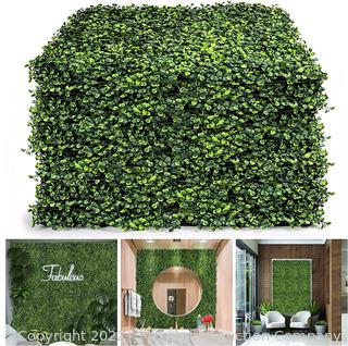 Growalnut 12 Pieces Boxwood Hedge Wall Panels with UV Protection, 20" x 20" Artificial 4 Layers Plant Wall Suitable as Privacy Fence Screen Decoration for Backdrop, Indoor, Outdoor, Home Office