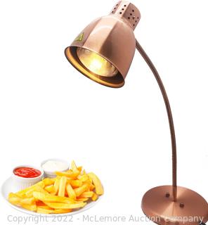KOUWO Countertop Food Heat Lamp Infrared Food Warmer Copper Food Lamps with 250 Watt Heating Bulb