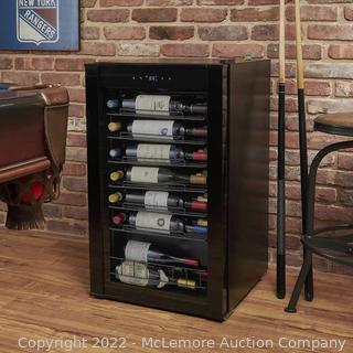 Wine Enthusiast VinoView 36-Bottle Black Stainless Steel Wine Cellar - Single Zone - Freestanding - Digital Touchscreen - USED TESTED WORKING - $399 - SEE LINK (See Description)