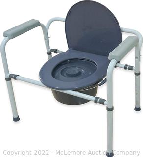 Medokare Bedside Commode Chair - Heavy-Duty Raised Toilet Seat with Handles, Portable Bathroom Potty Chair for Adults