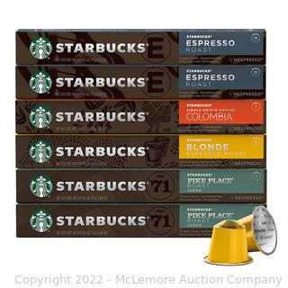 Starbucks by Nespresso Original Line Variety Pack Capsules, 60 Count (New)