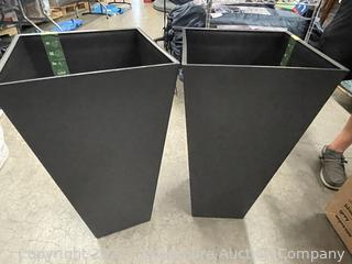 Veradek Pure Midland Planter - 2 pack - 13.75" L x 13.75" W x 26" H - 11.9 gal | 45.3 L - Note Just the 2 planters as seen in the pics (See Description)