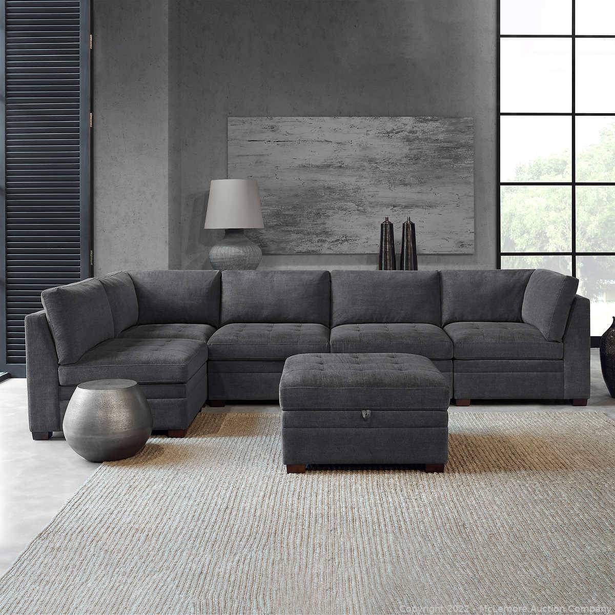McLemore Auction Company Auction New Sectionals, Power Reclining Leather Sofas, Dressers