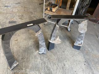 Set of Black Steel Table Legs