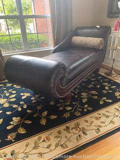 Hooker Brown Leather Chaise Lounge