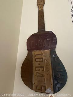 Tin Wall Guitar Decoration