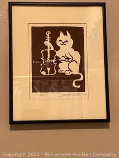 Picture of Cat Playing Violin