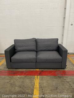 Modern Modular LoveSeat, 2 Seats 4 Sides, Slate Twill. 6 Total Boxes Included. No Cover Included