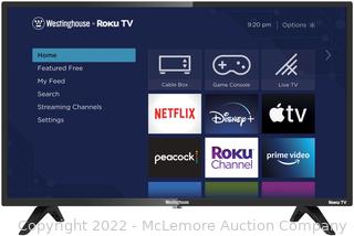 New Open Box - Confirmed tested working, complete with Remote and Power Cord - Westinghouse - 32" HD Smart Roku TV - mfg # WR32HX2210 - SEE LINK (New - Open Box)