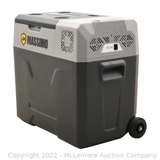NEW - Massimo CX50 12V Portable E-Kooler -52 qt. Cooler with Room for up to (68) Standard Cans -LCD Digital Display with Range from 68 to 0 Degrees Fahrenheit -  - A must have for camping, leisure, marine and truck uses - Adjustable from +20°C to -20°C - Comes with full set of accessories such as DC power cable to connect with 12 volt/24 volt power source, AC to DC adapter to connect with 100~240 Volt AC power source - See Link! - $369 (New)