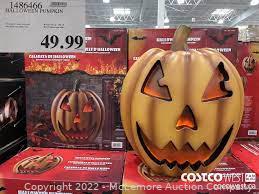 Halloween Pumpkin With Flickering Flame Effect and Sound - L 41.9 x W 25.4 x H 49.5 cm -  face lights up with realistic flames and laughs when the built-in motion detector (New - Open Box)