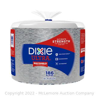 Dixie Ultra 10 1/16 in Paper Plate, 186-count (New - Open Box)