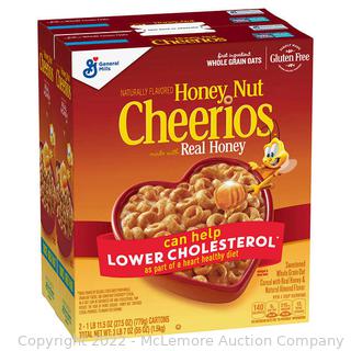 Cheerios Cereal, Honey Nut, 27.5 oz, 1-count (New - Open Box)