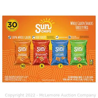 Sun Chips Whole Grain, Variety, 1.5 oz, 30-count- MIGHT BE MISSING A FEW (New - Open Box)