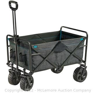 NEW - XL Steel Folding Wagon - Great for Days at the Beach/Camping or Fishing - Easy Fold for Convenience - Strong and Sturdy All-Terrain Wheels - See Link!  (New - Open Box)
