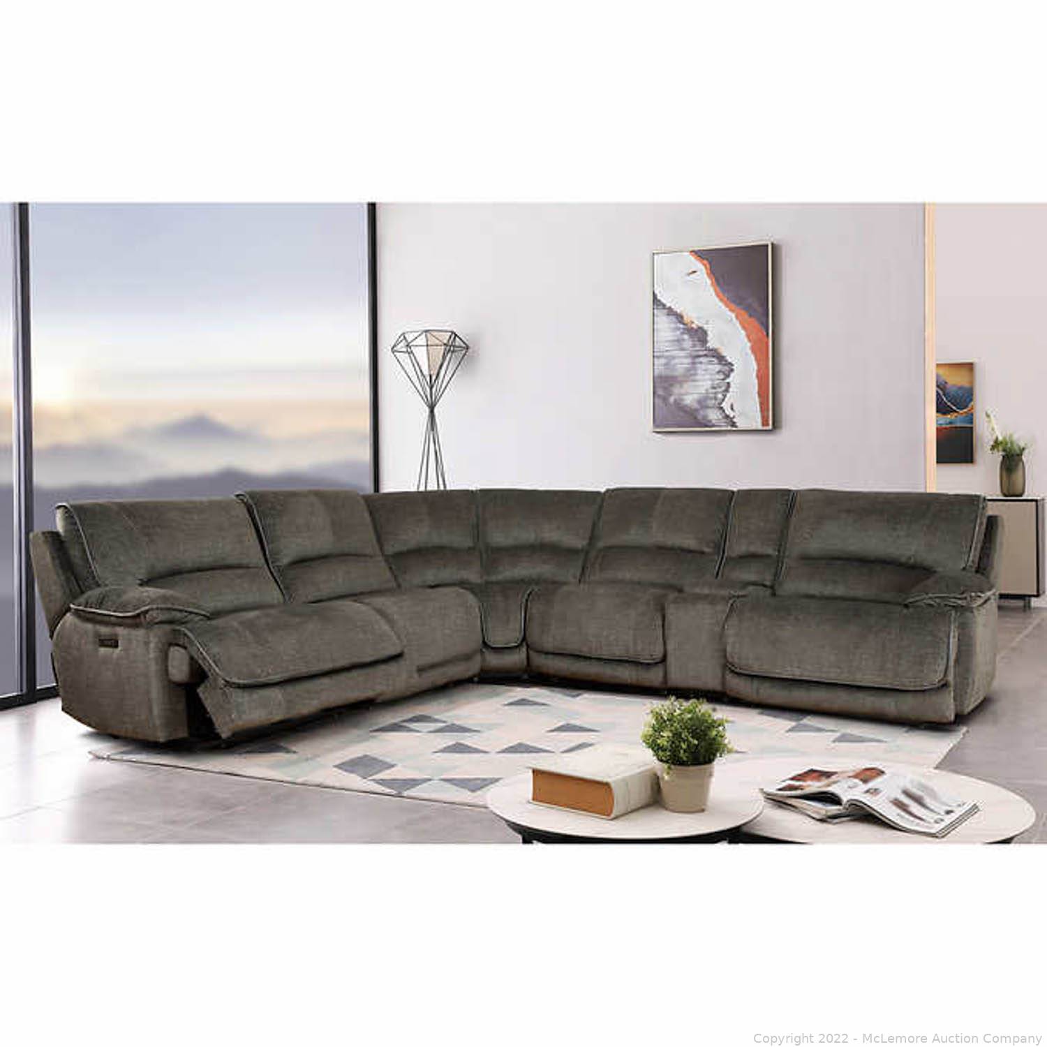 McLemore Auction Company Auction New Redding 6Piece Power Reclining Sectional with Headrests