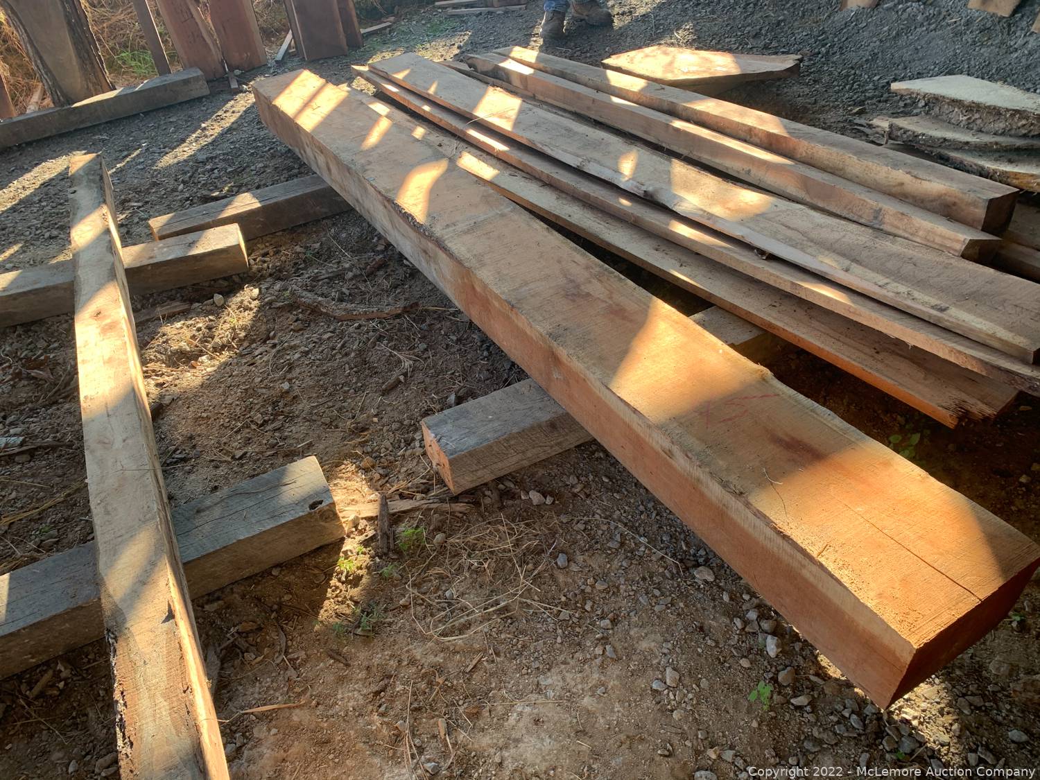 McLemore Auction Company Auction Hardwood Lumber and Live Edge Slabs