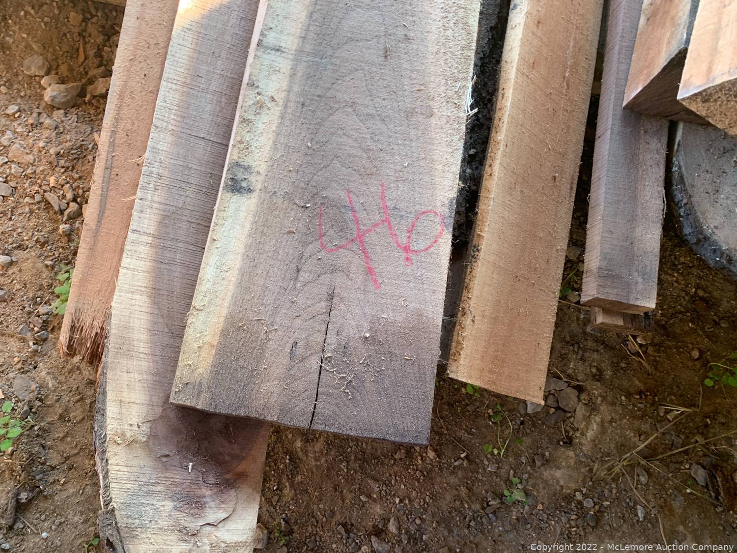 McLemore Auction Company Auction Hardwood Lumber and Live Edge Slabs