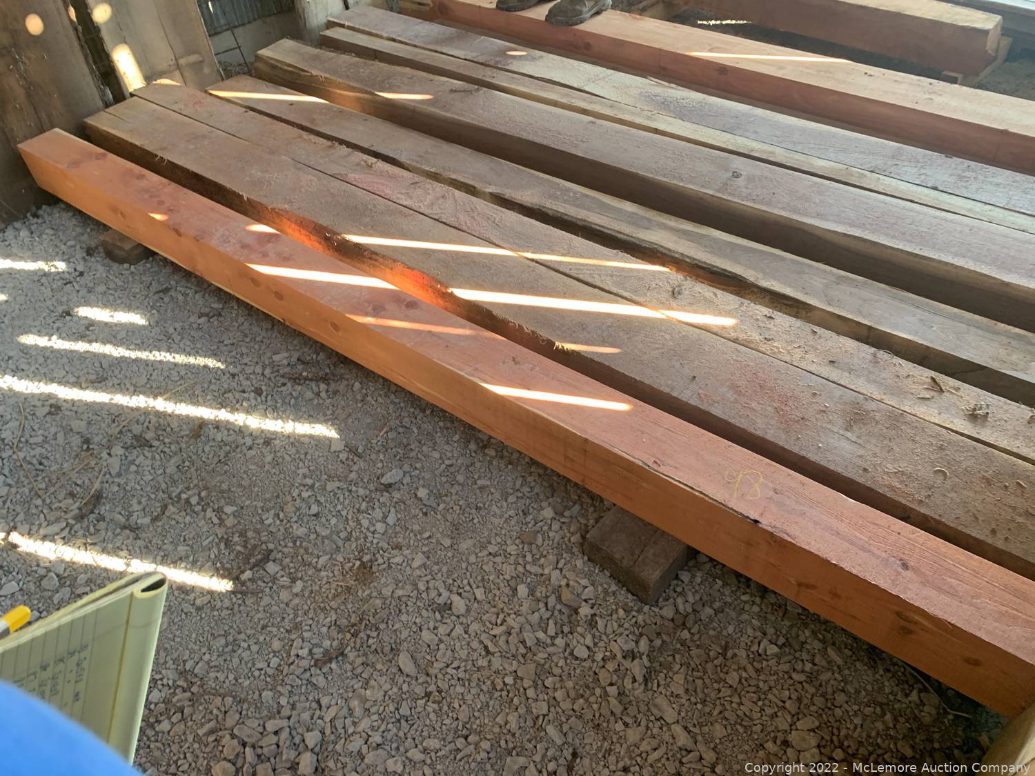 McLemore Auction Company Auction Hardwood Lumber and Live Edge Slabs