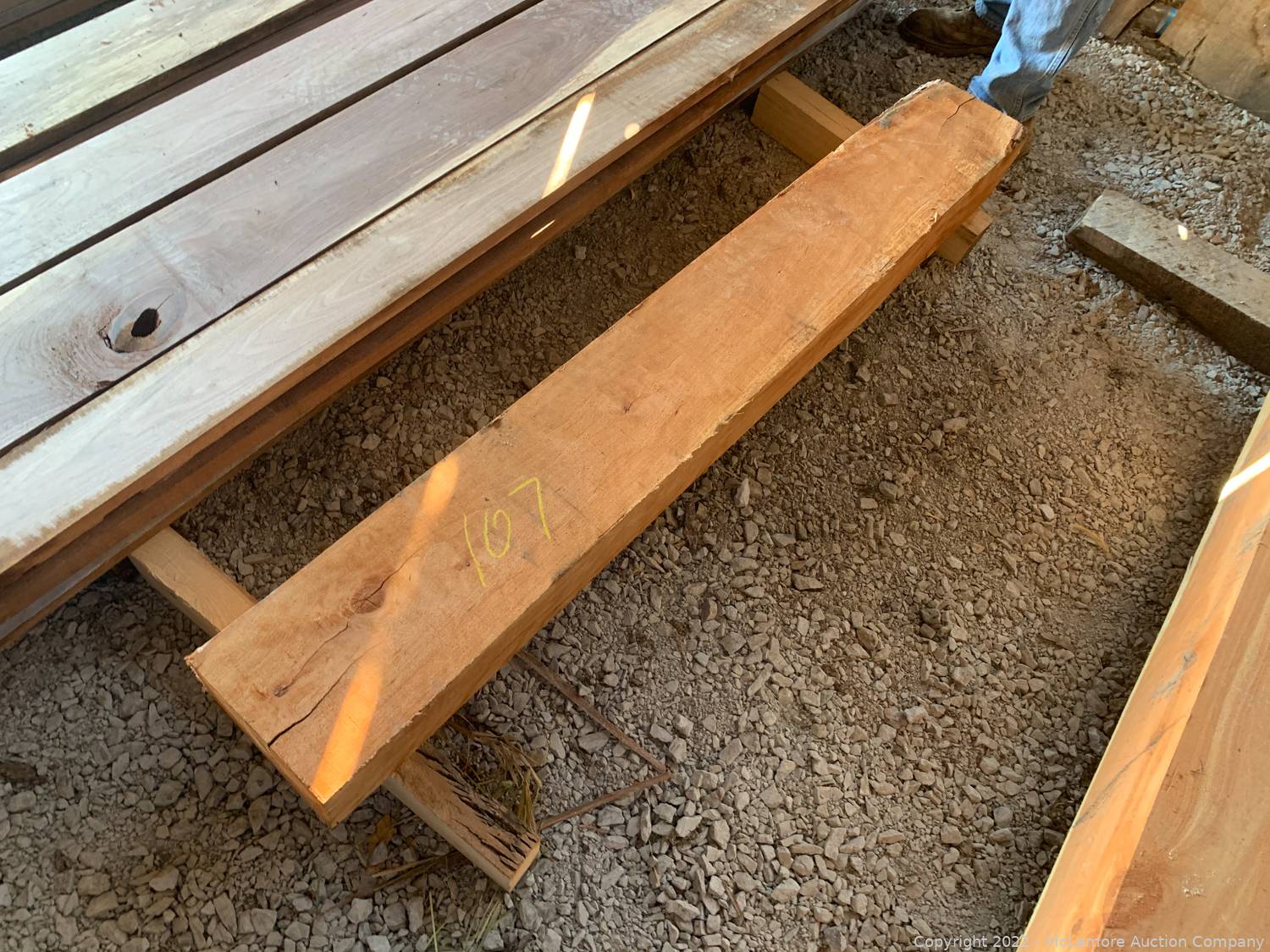 McLemore Auction Company Auction Hardwood Lumber and Live Edge Slabs