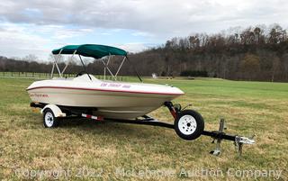 1993 Sea Ray Sea Raydor 16' Boat with 90HP, 3 Cylinder Mercury and New Trailer and Accessories